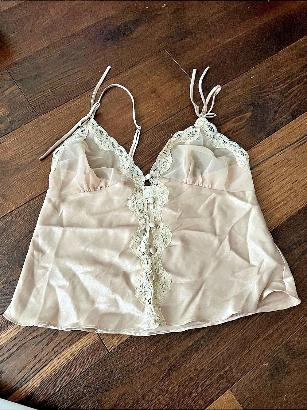 Vintage La Senza Lingerie Front Cami Top (Size M)